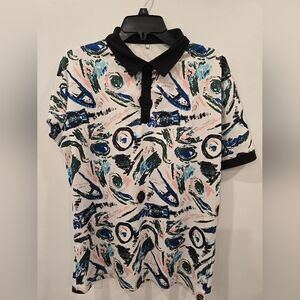 Vibrant Abstract Polo Shirt